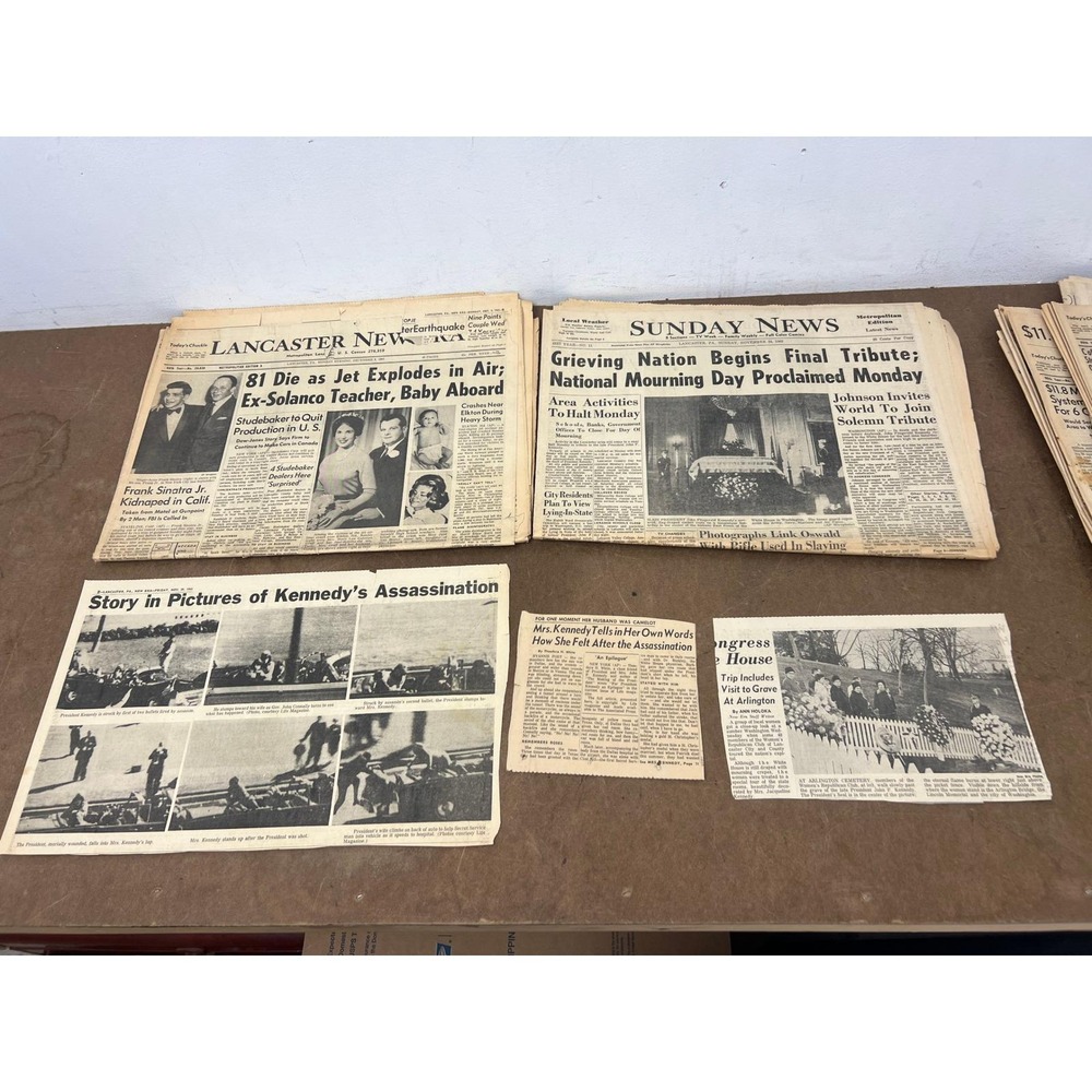 1963 Lancaster PA Newspaper Lot JFK Assassination Intelligencer Journal New Era - Picture 8 of 16